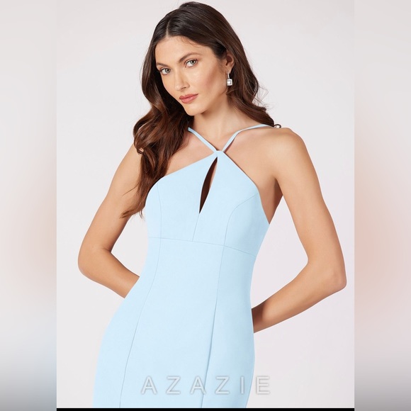 Azazie Sky Blue Livy - Picture 2 of 9